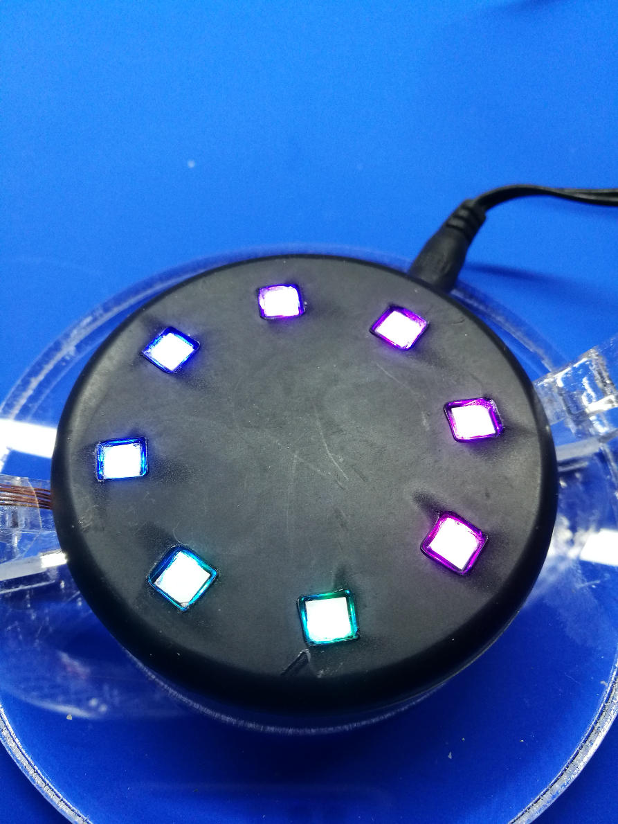 Cover of the levitation controller. Here are some Super-LEDs integrated (optional).
