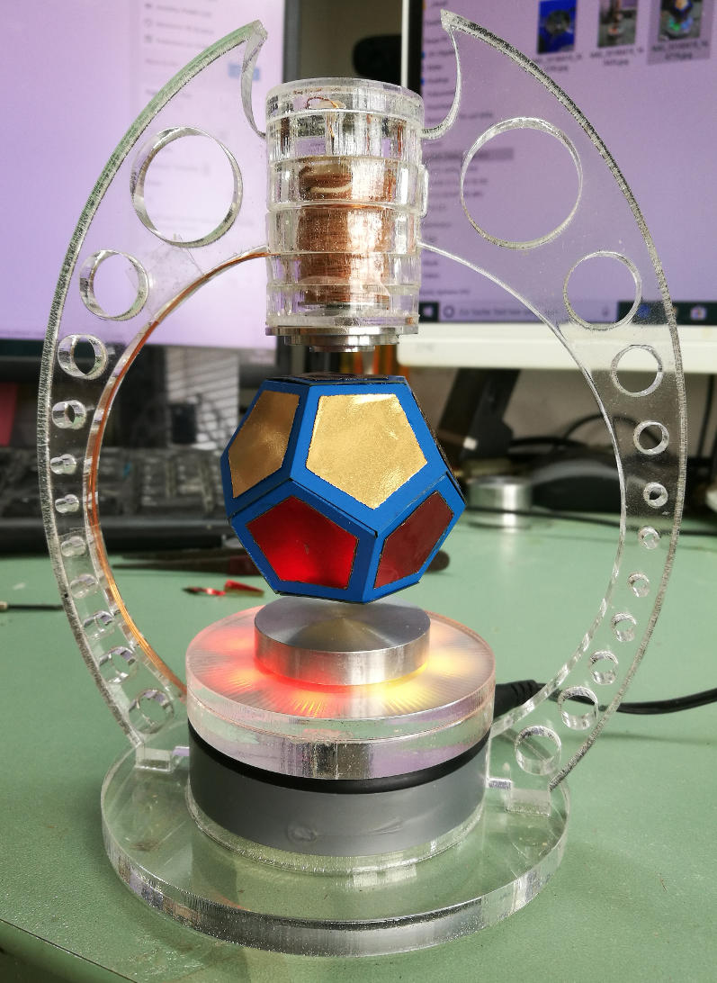 magnetic levitation of a dodecahedron
